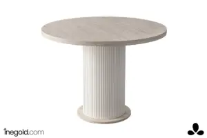 Traverten Yuvarlak Masa - Görsel 1